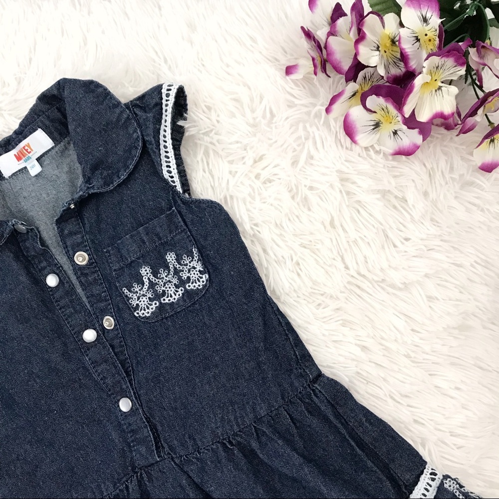 🌈 Monkey Bars Toddler Girl Denim Flare Dress 🌈